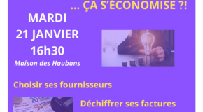 Mardi 21 janvier à 16h30 : le rendez-vous des Haubans sur l’énergie