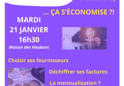 Mardi 21 janvier à 16h30 : le rendez-vous des Haubans sur l’énergie