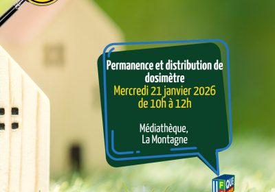 Permanence RADON et distribution dosimètre – La Montagne